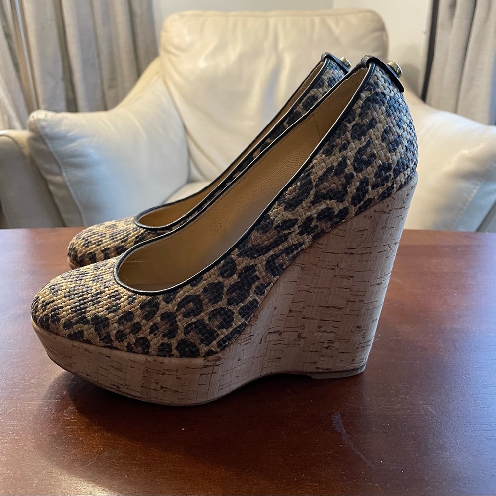 Stuart Weitzman Corkswoon Leopard Print Wedges - image 3